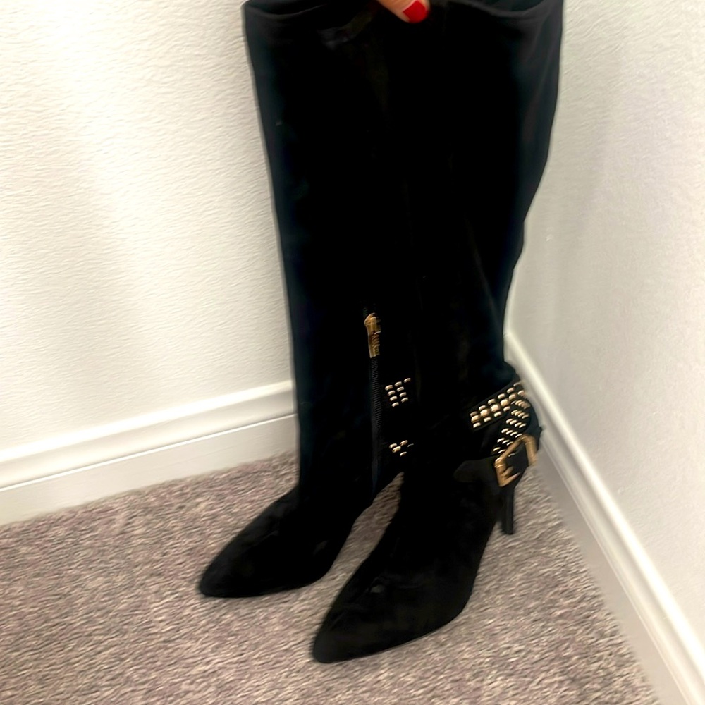 BCBGeneration black suede tall boots